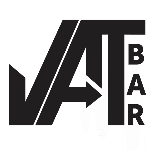 Logo VAT BAR com medidas proporcionais Preto
