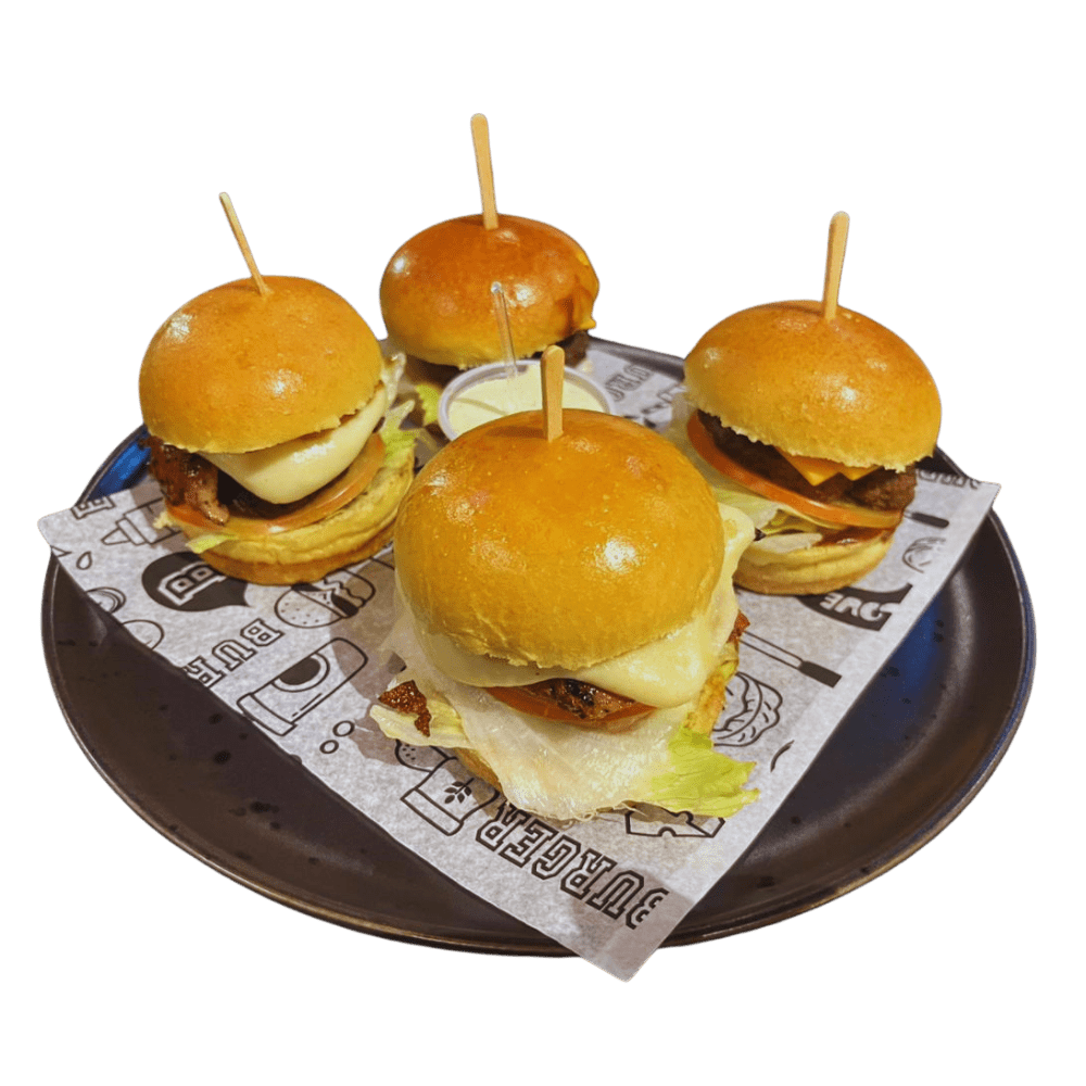 4 mini hamburgueres variados