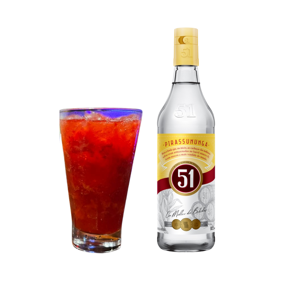Caipirinha cachaça 51 Frutas