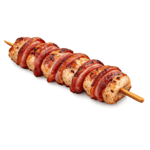 Espeto de frango com Bacon